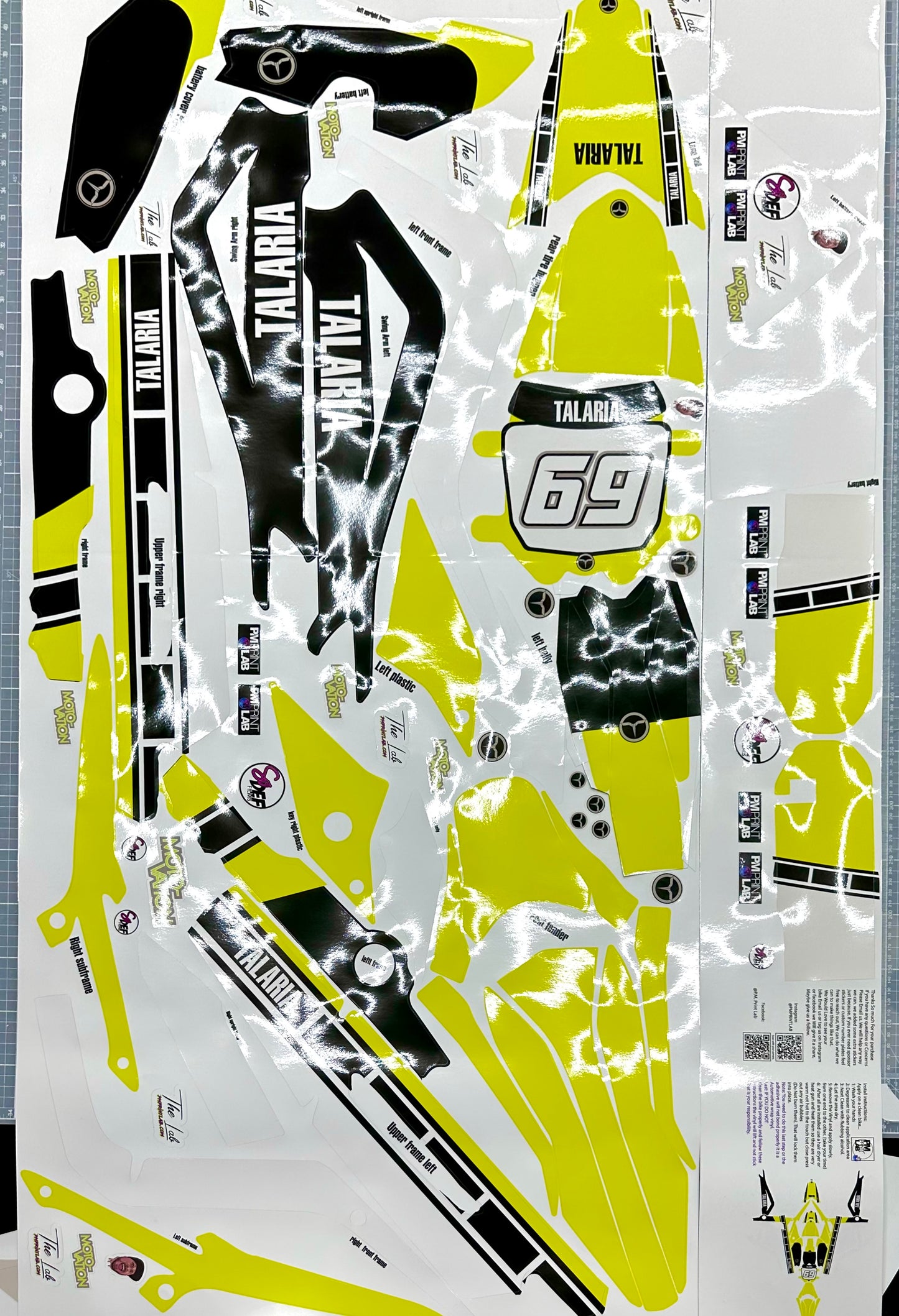 Classic yamaha 60th anniversary  Yellow & Black for Talaria MX3 / Talaria R Mx4 / Decal set