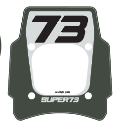 Front Headlight plate Replica decal For Super73 Rx / Adventure series