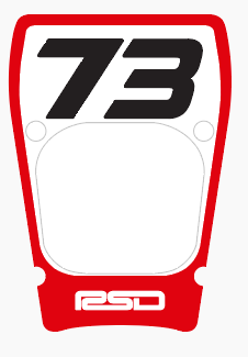 Front Headlight plate Replica decal For Super73 Rx / Adventure series