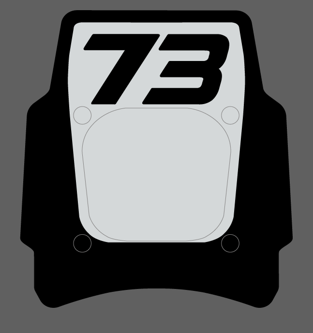 Front Headlight plate Replica decal For Super73 Rx / Adventure series