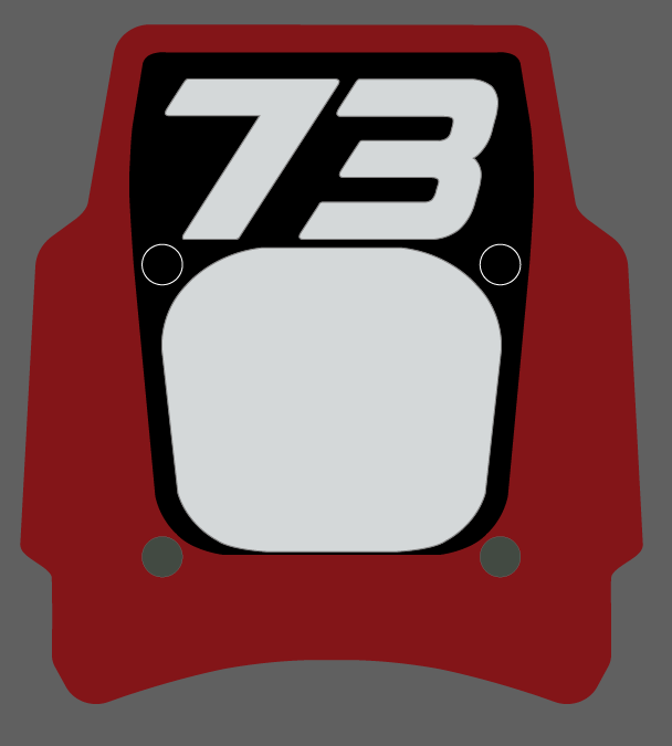 Front Headlight plate Replica decal For Super73 Rx / Adventure series