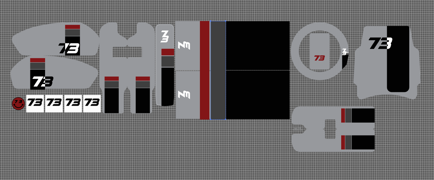 C1X style Replica decal kit for Super 73 RX