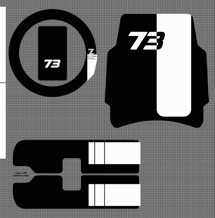 C1X style Replica decal kit for Super 73 RX