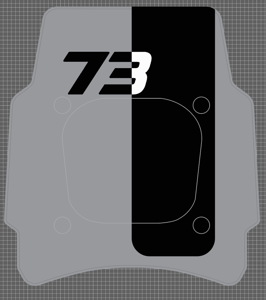 Front Headlight plate Replica decal For Super73 Rx / Adventure series