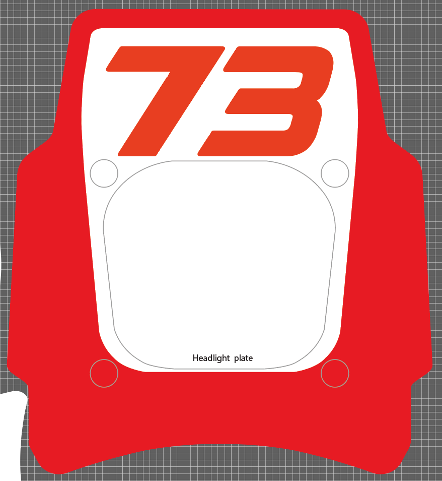 Front Headlight plate Replica decal For Super73 Rx / Adventure series