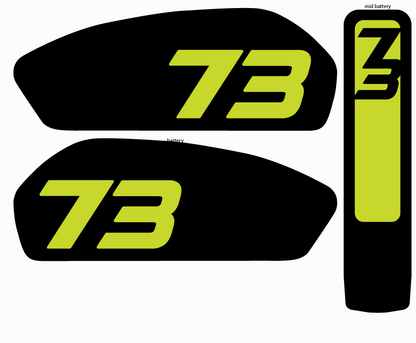 Adventure style 3pc battery Replica decals for Super 73 R / Rx / S2