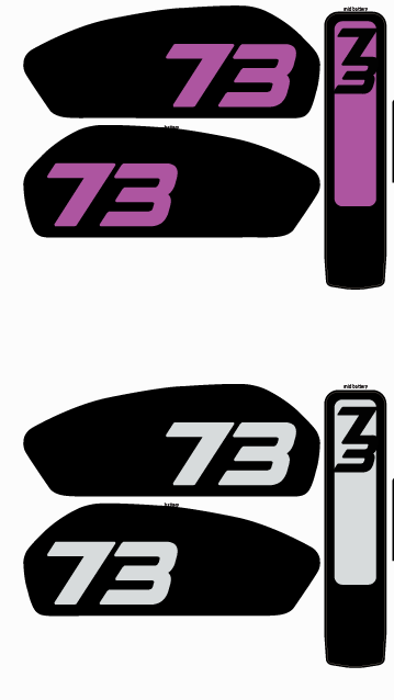 Adventure style 3pc battery Replica decals for Super 73 R / Rx / S2