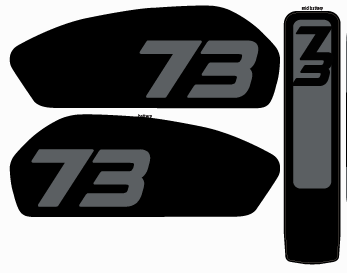 Adventure style 3pc battery Replica decals for Super 73 R / Rx / S2