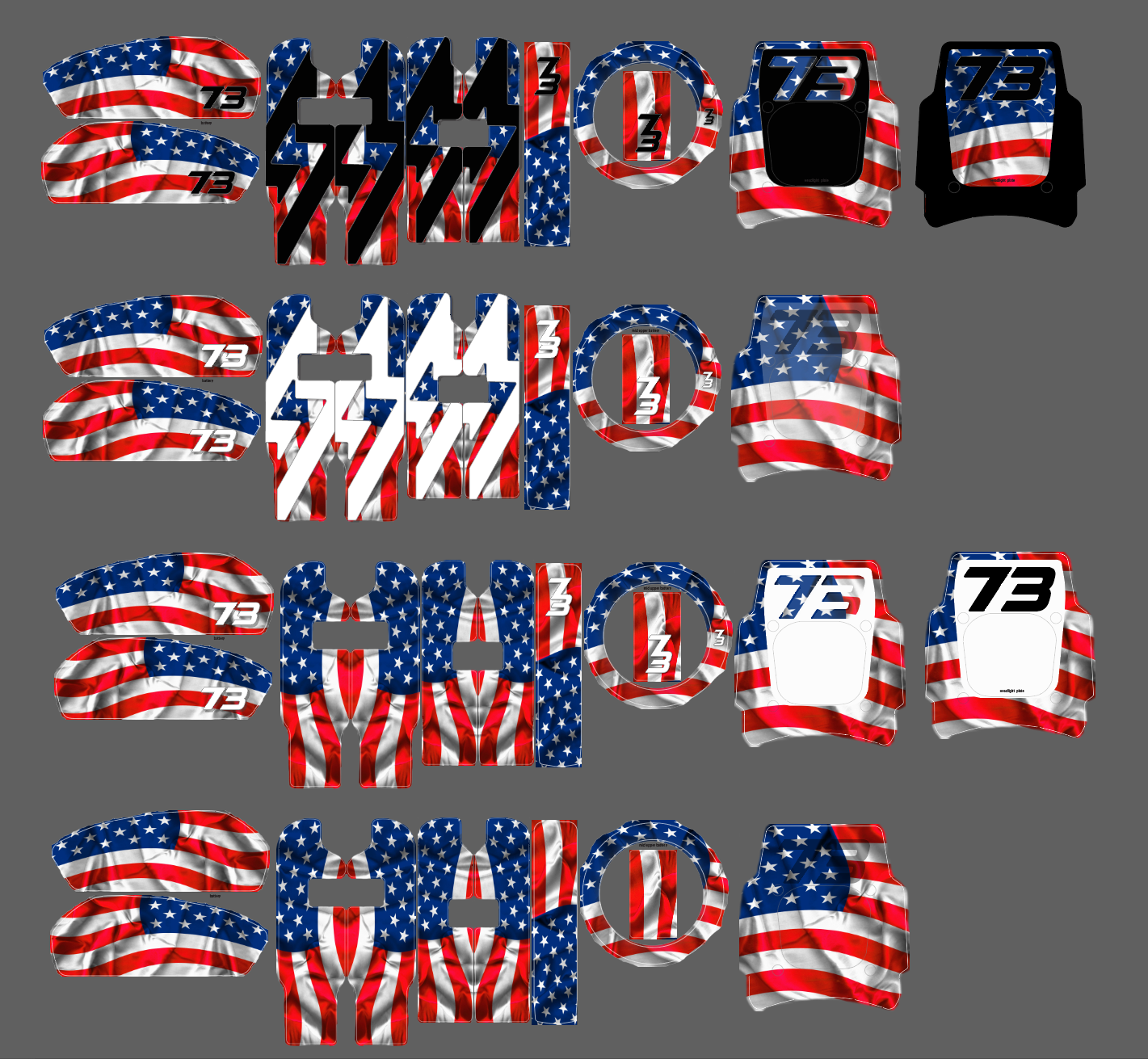 MERICA' decal kit Super 73 RX / R / (New S2 adventure)