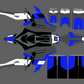 Retro V2 Blue & Dk. Grey for Talaria MX3 / Talaria R Mx4 / Decal set