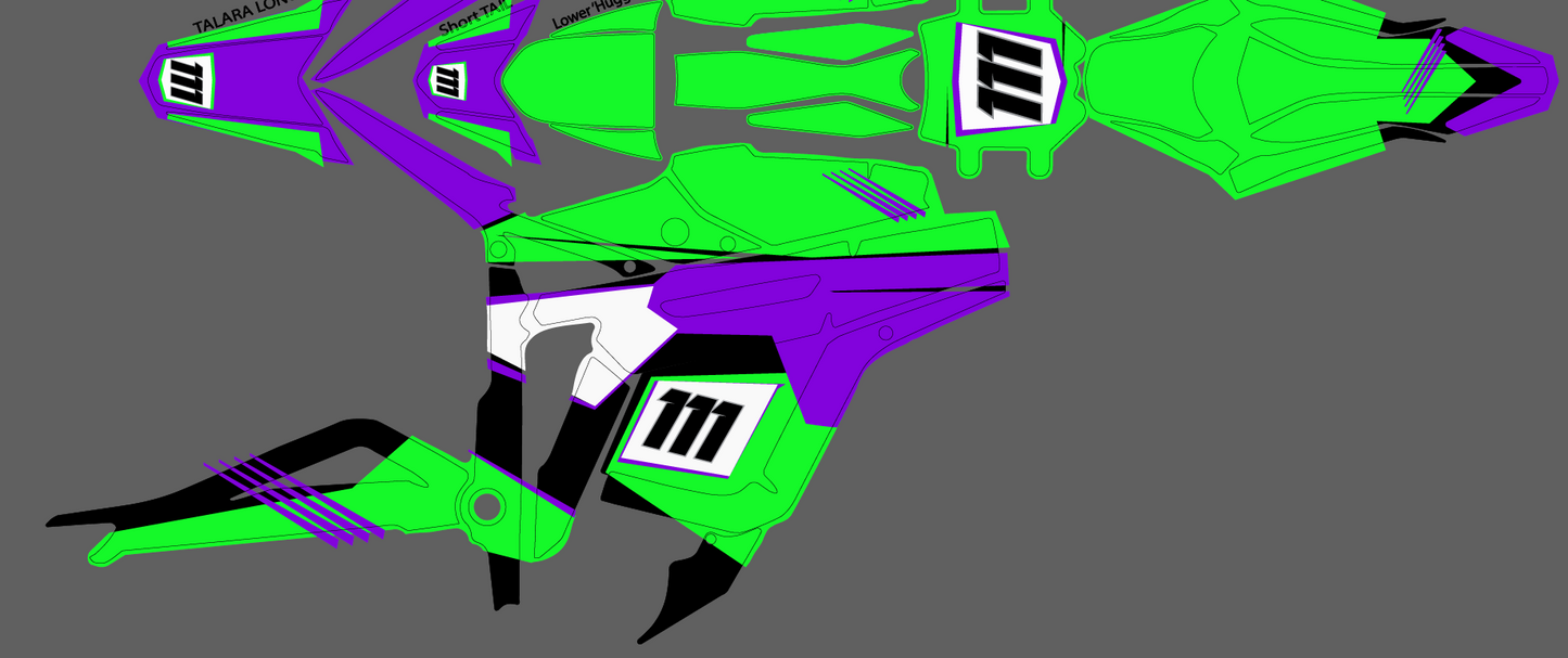 Retro Green & purple for Talaria MX3 / Talaria R Mx4 / Graphics Decal set