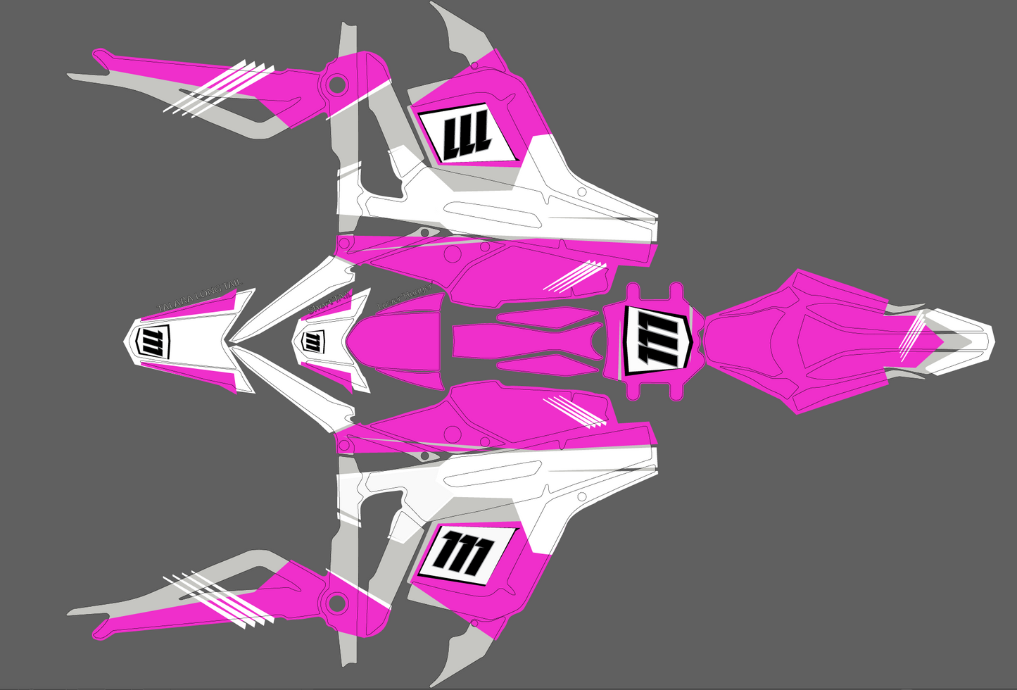 Retro Pink & grey for Talaria MX3 / Talaria R Mx4 / Graphics Decal set