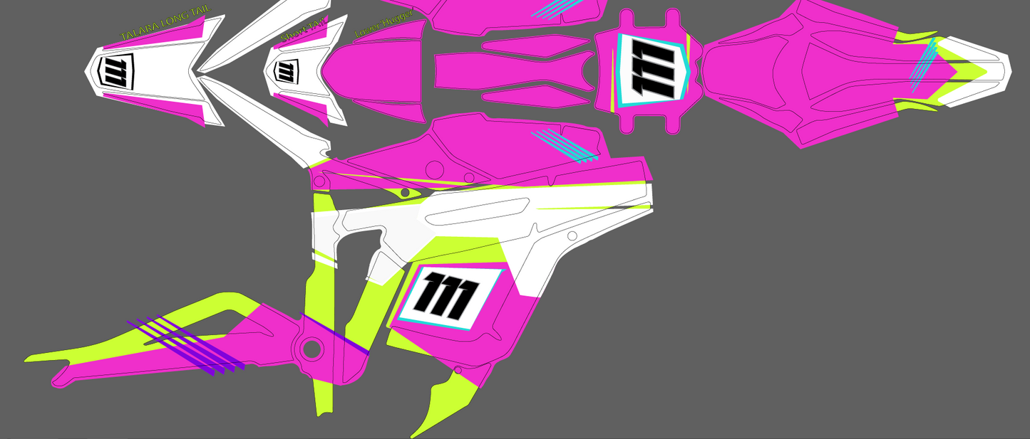 Retro Pink & Neonish yellow for Talaria MX3 / Talaria R Mx4 / Graphics Decal set