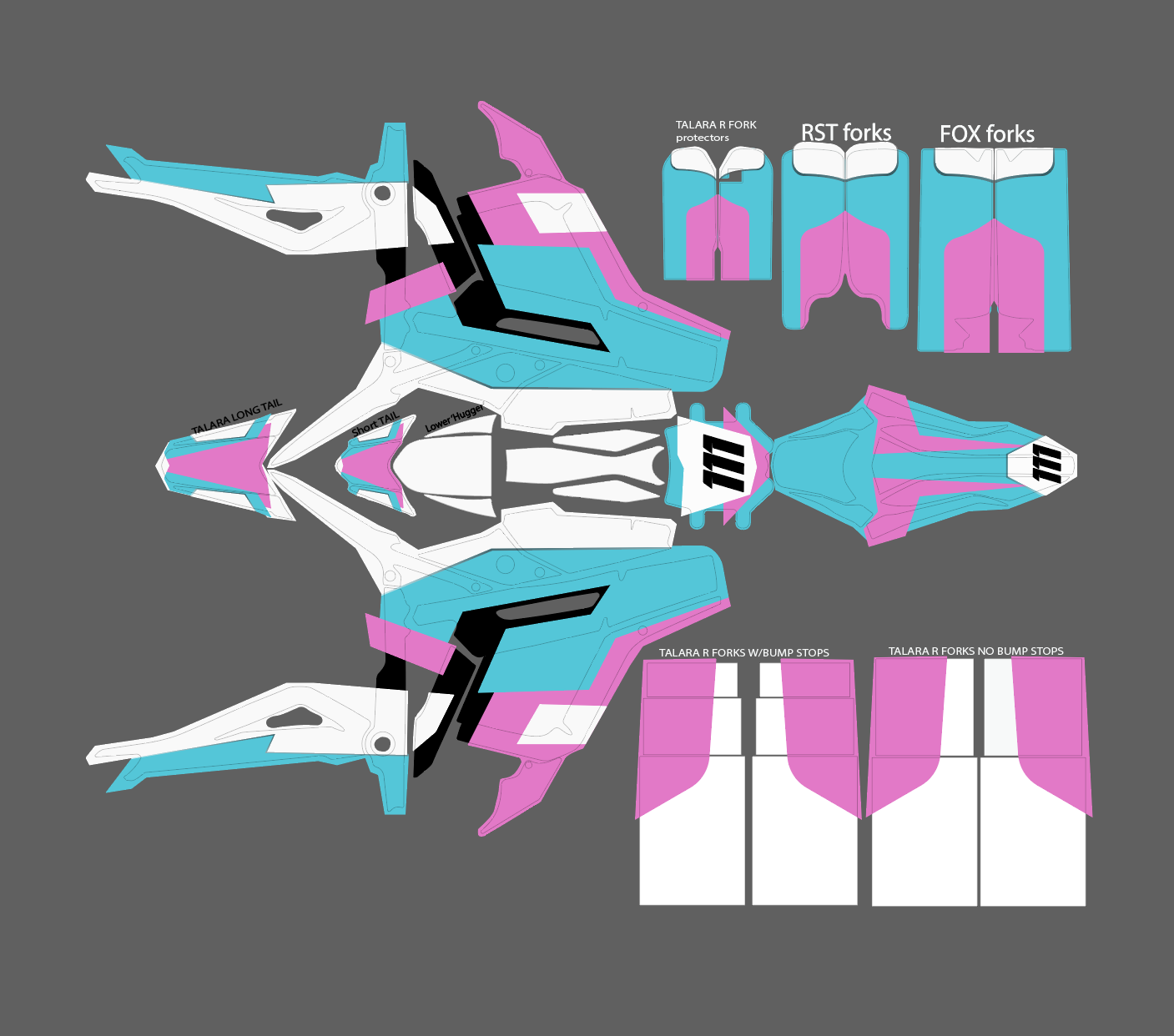 Retro V2 Pink & Baby blue for Talaria MX3 / Talaria R Mx4 / Decal set