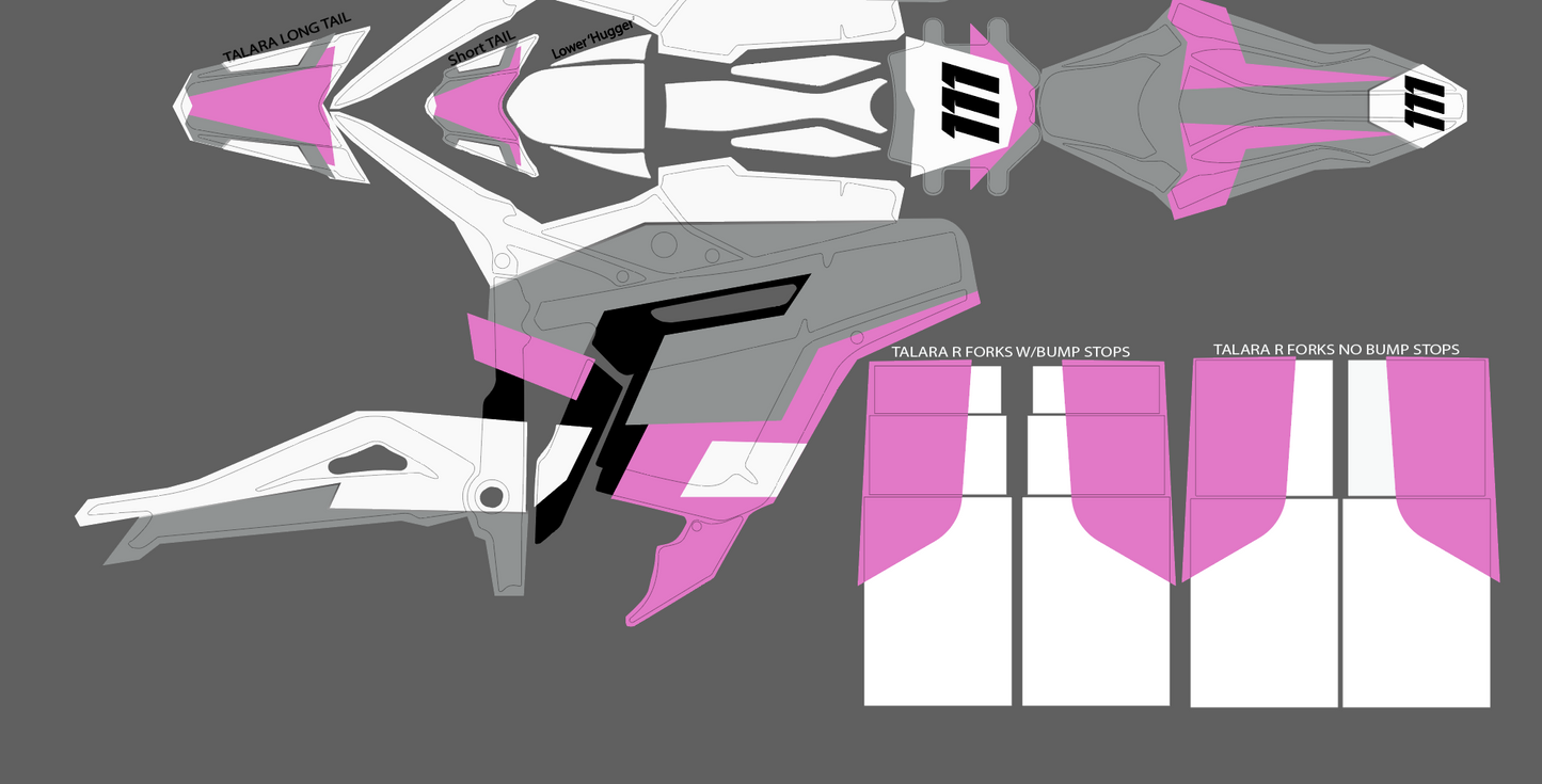 Retro V2 Pink & Grey for Talaria MX3 / Talaria R Mx4 / Decal set