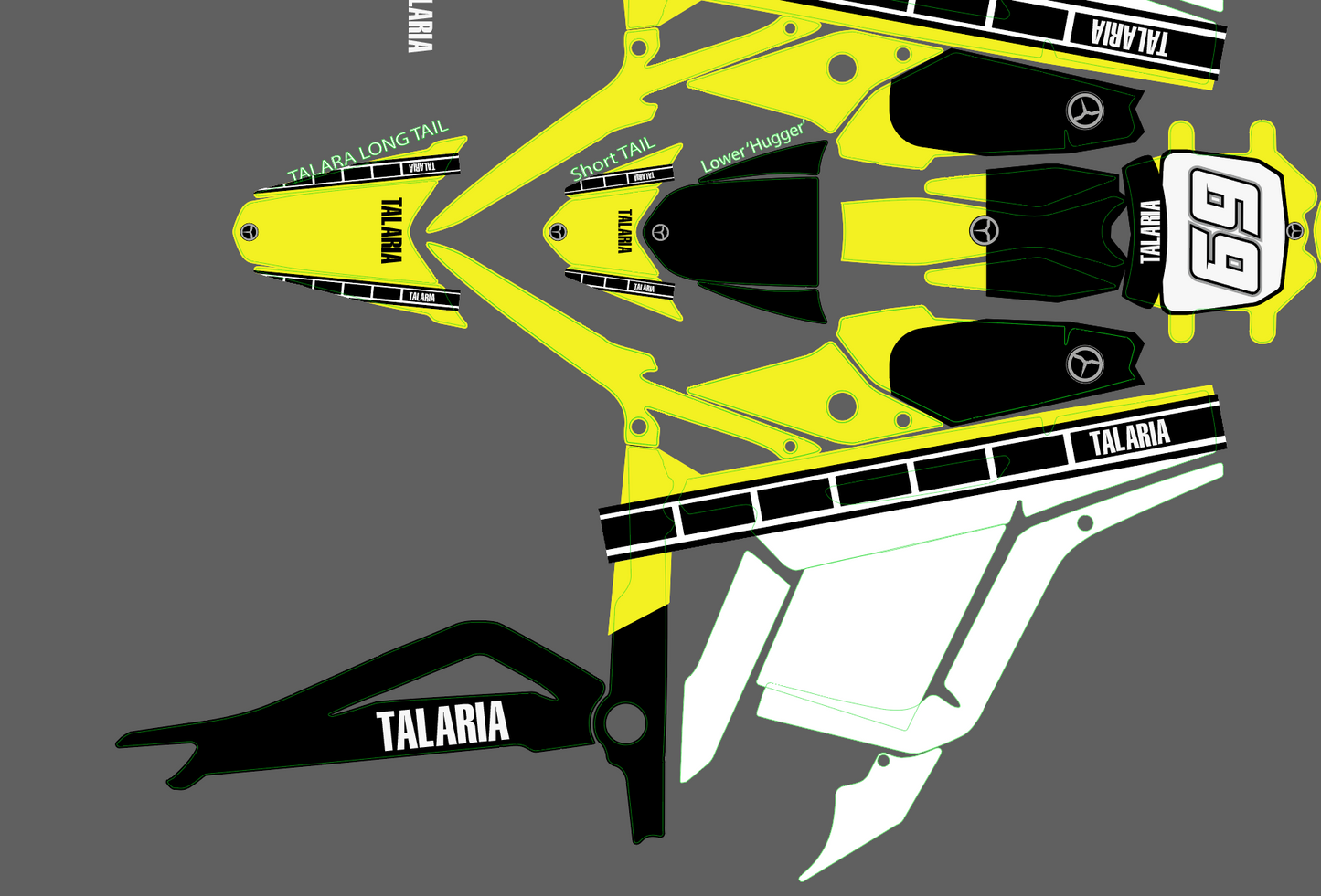 Classic yamaha 60th anniversary  Yellow & Black for Talaria MX3 / Talaria R Mx4 / Decal set