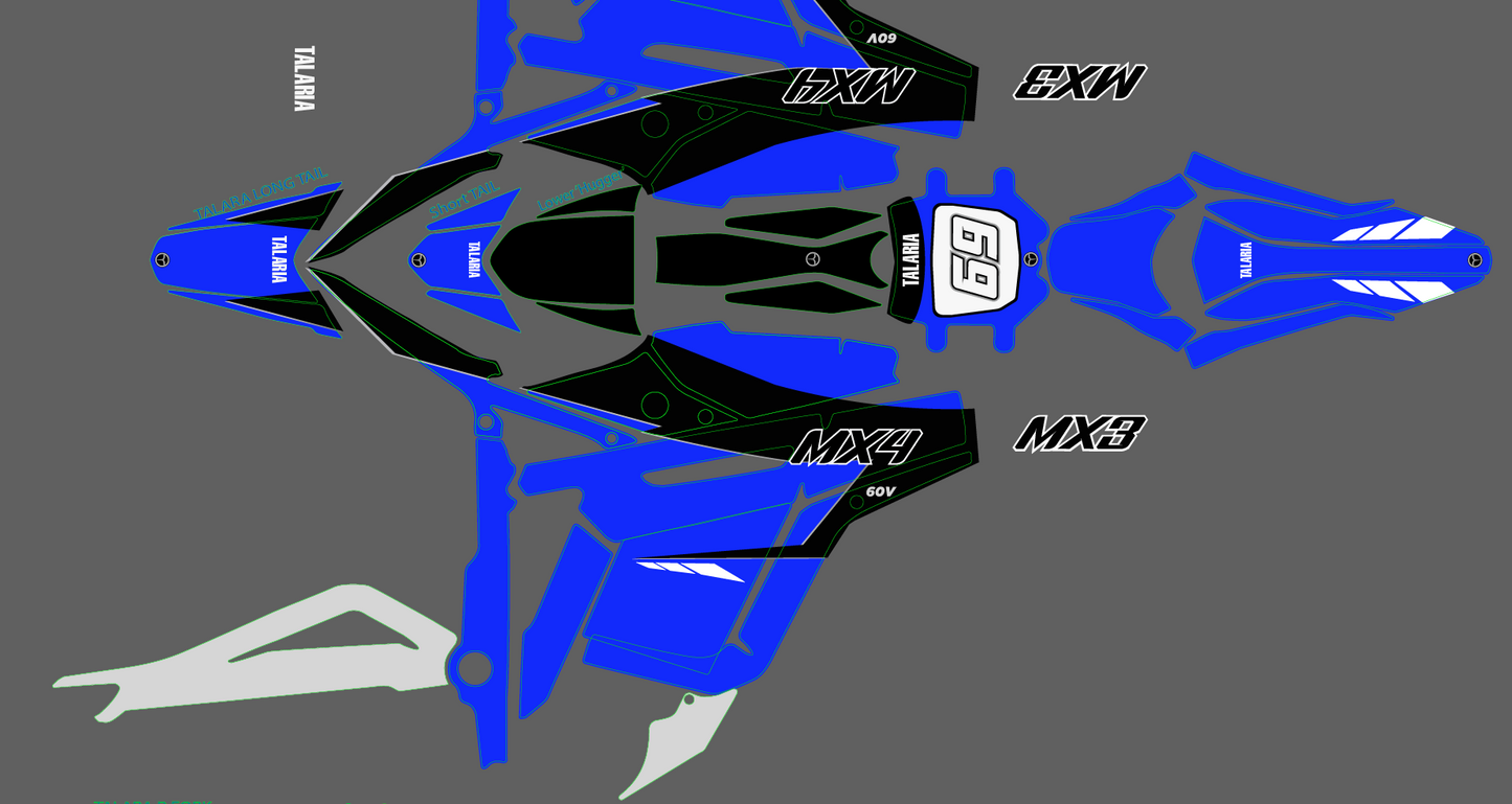 Yamaha New age Blue for Talaria MX3 / Talaria R Mx4 / Decal set