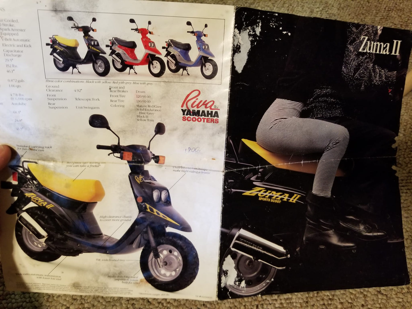 Yamaha Zuma Riva Decal 89-01 Original style | Prebug