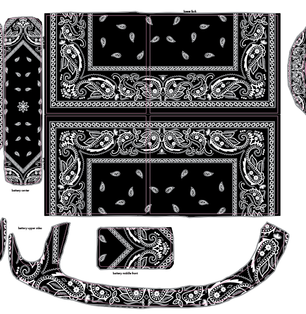 Bandanna decal kit For Super 73 RX, R, (New S2 Adventure)