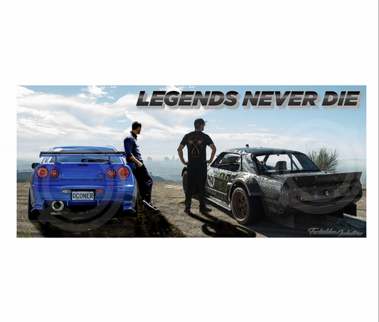 Tribute to Ken block, Paul walker, Legends Never die | Unisex midweight hoodie