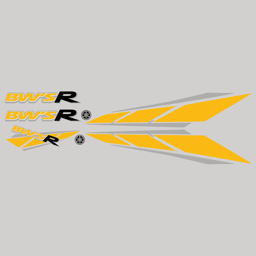 1 Racing Decal Sticker for Yamaha (New) Yellow Size 8''x1.75