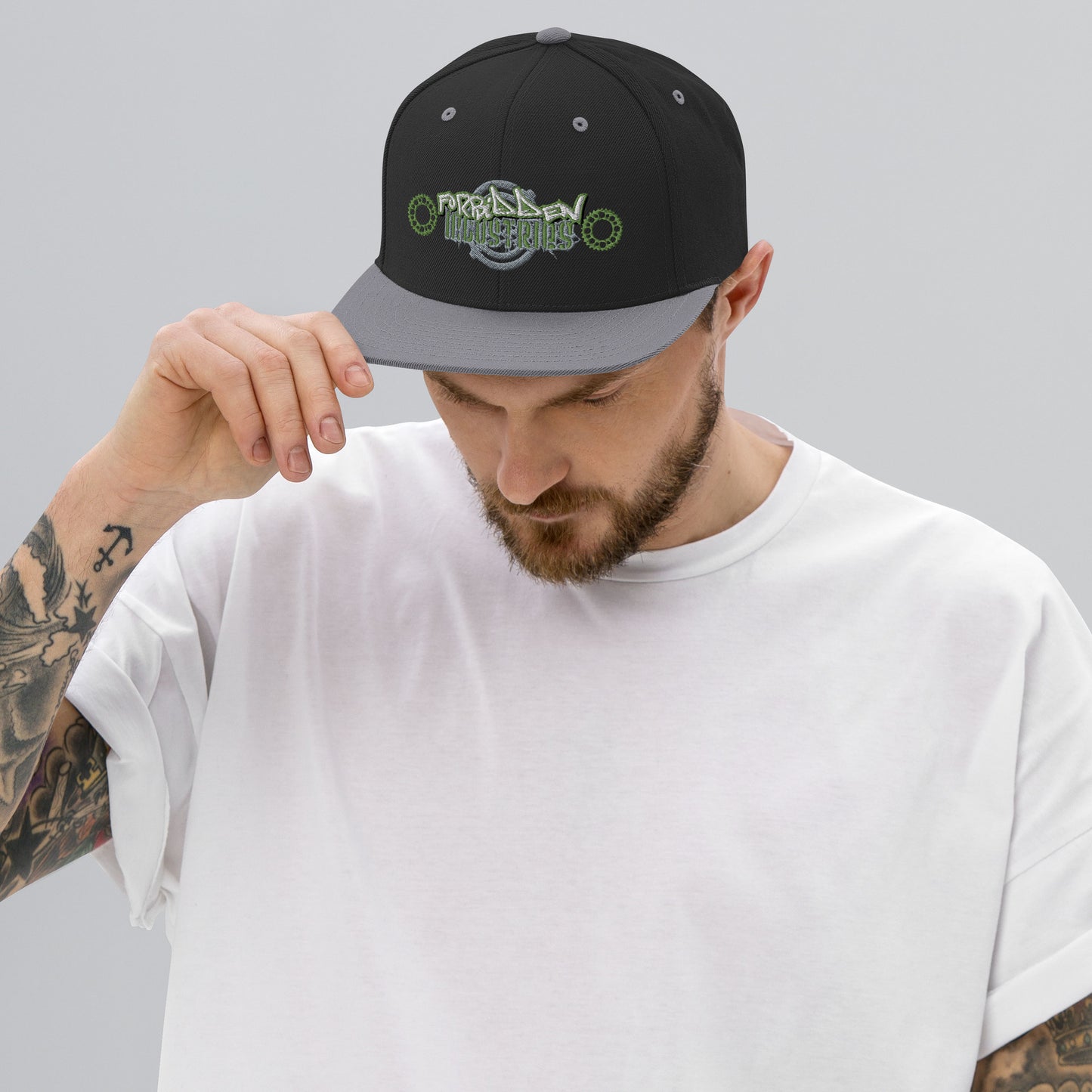 Forbidden Industries Green and Grey SnapBack Hat