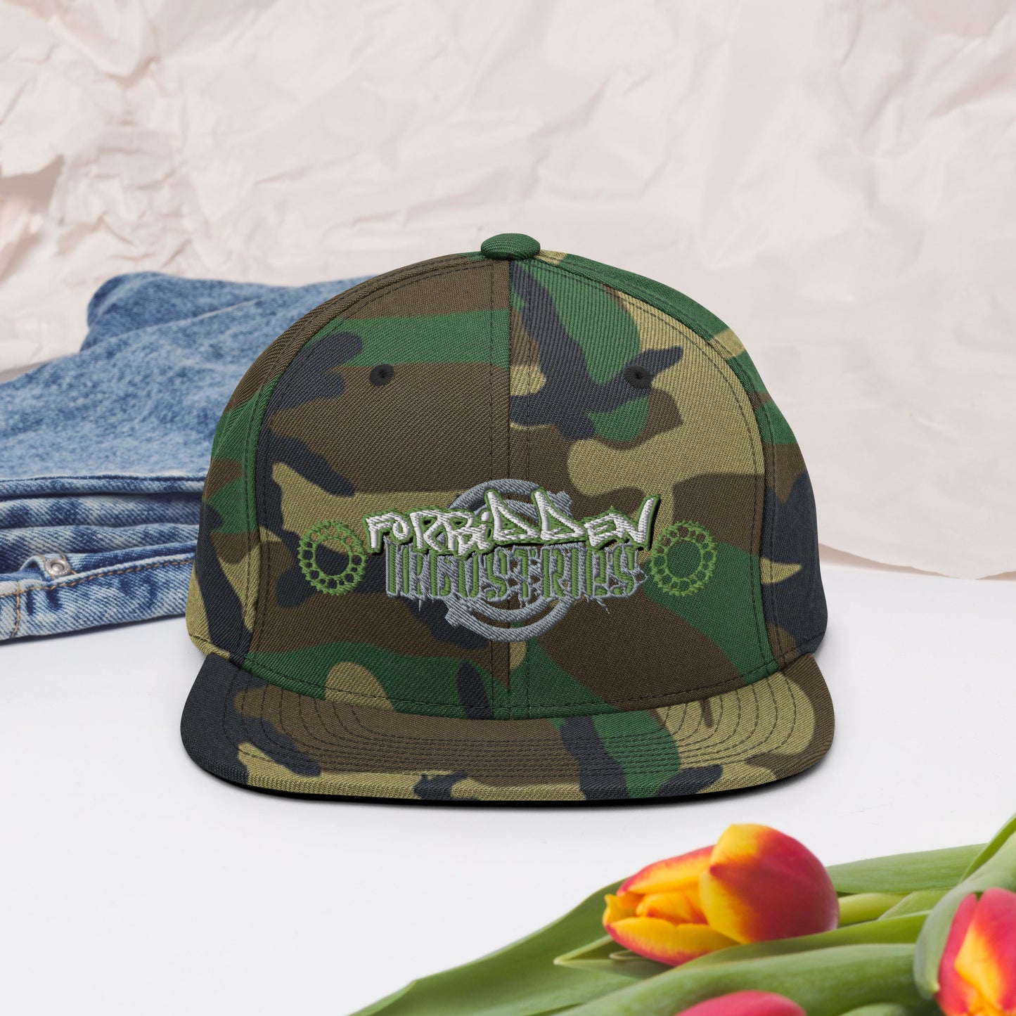 Forbidden Industries Green and Grey SnapBack Hat