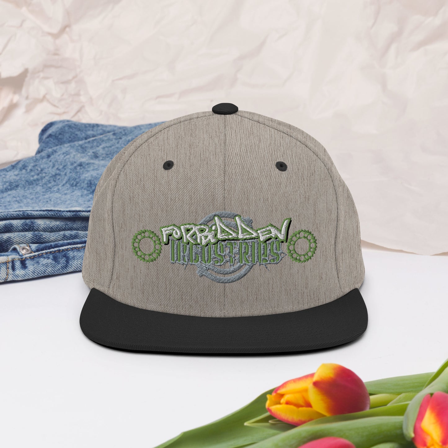 Forbidden Industries Green and Grey SnapBack Hat