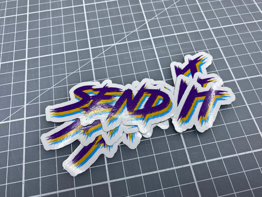 Send it Sticker (Tri color Sketch)