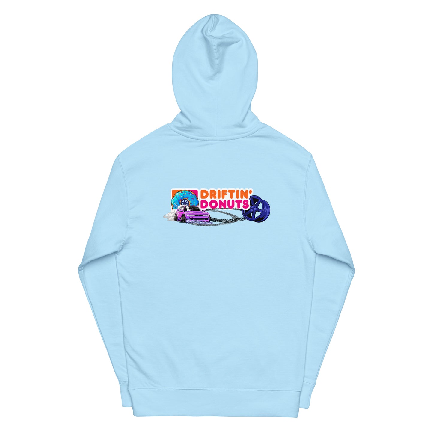 Driftin, Donuts Dunkin style Mid-weight Hoodie |  TE37 | Nissan s13, drifting