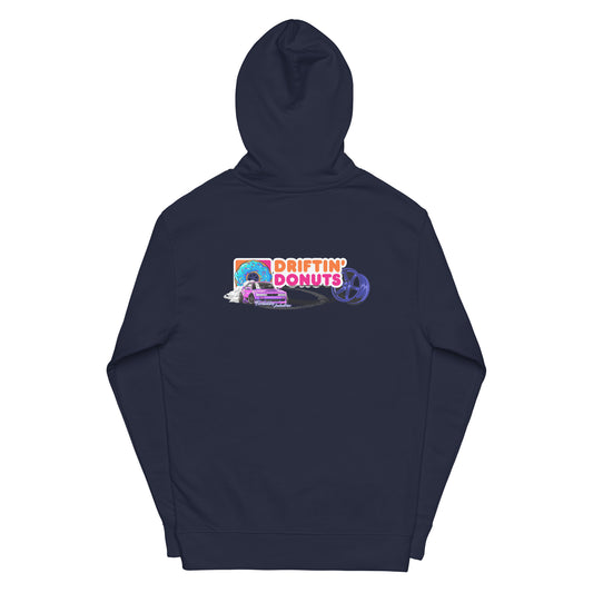 Driftin, Donuts Dunkin style Mid-weight Hoodie |  TE37 | Nissan s13, drifting