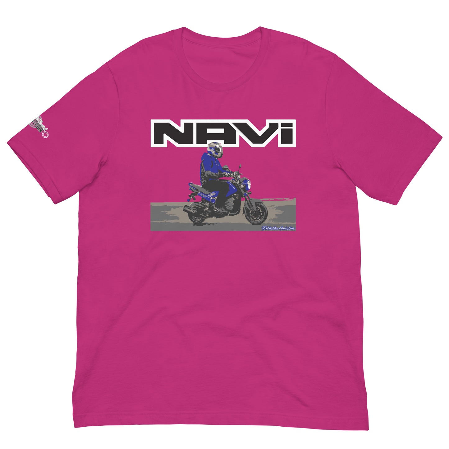 Blue Honda Navi Motorcycle rolling t-shirt