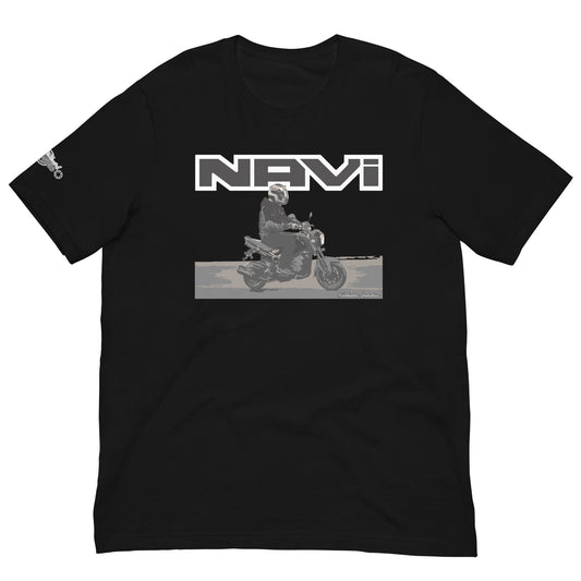 Black Honda Navi Motorcycle rolling T-shirt