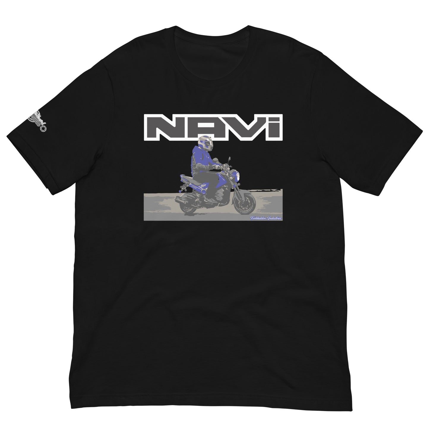 Blue Honda Navi Motorcycle rolling t-shirt