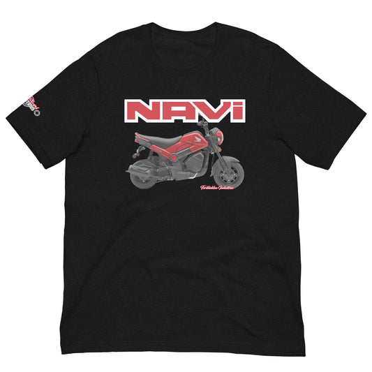 Red Honda Navi Motorcycle T-shirt