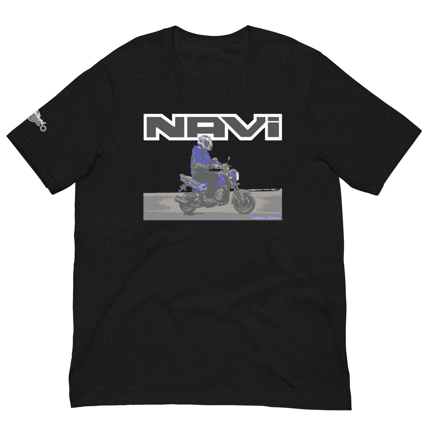 Blue Honda Navi Motorcycle rolling t-shirt