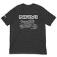 Black Honda Navi Motorcycle T-shirt