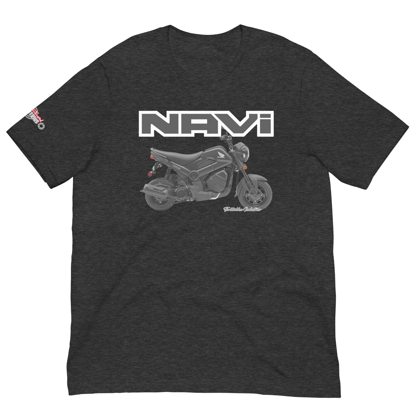 Black Honda Navi Motorcycle T-shirt