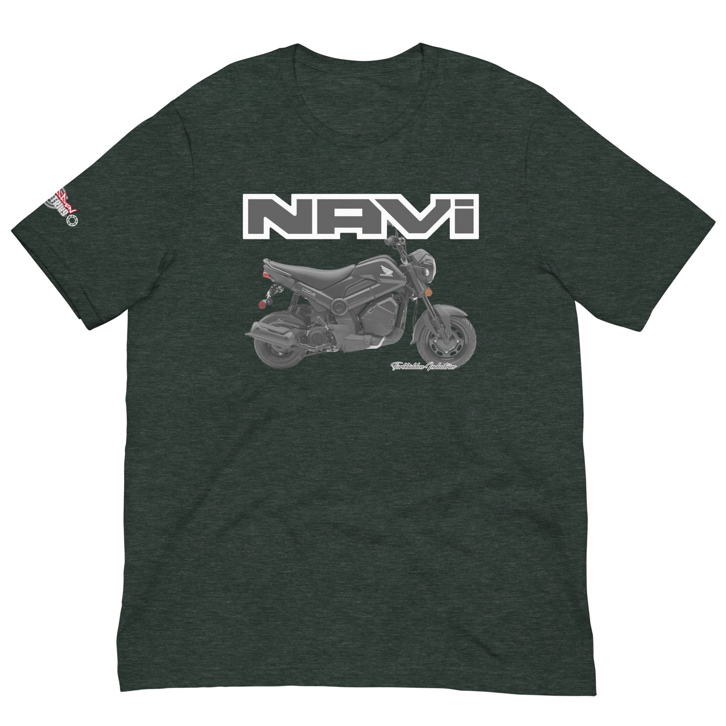 Black Honda Navi Motorcycle T-shirt