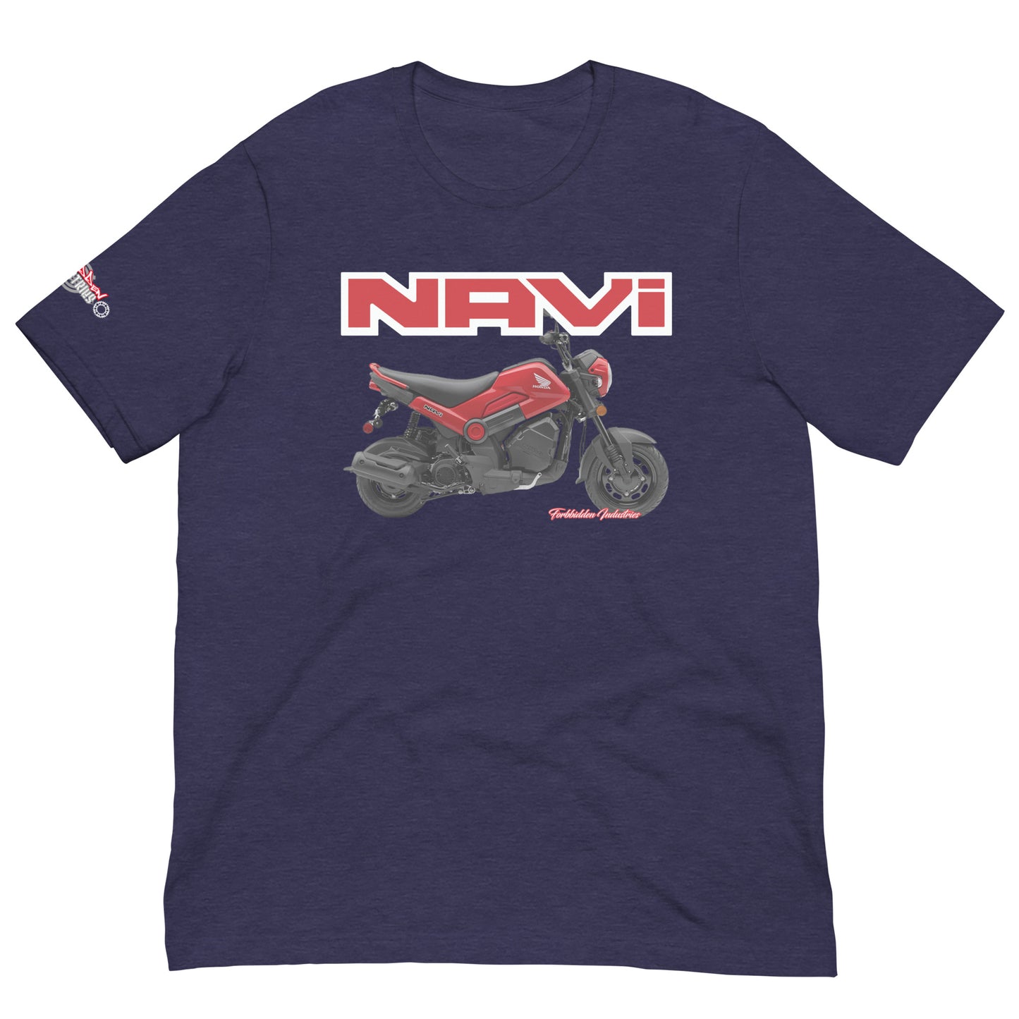 Red Honda Navi Motorcycle T-shirt