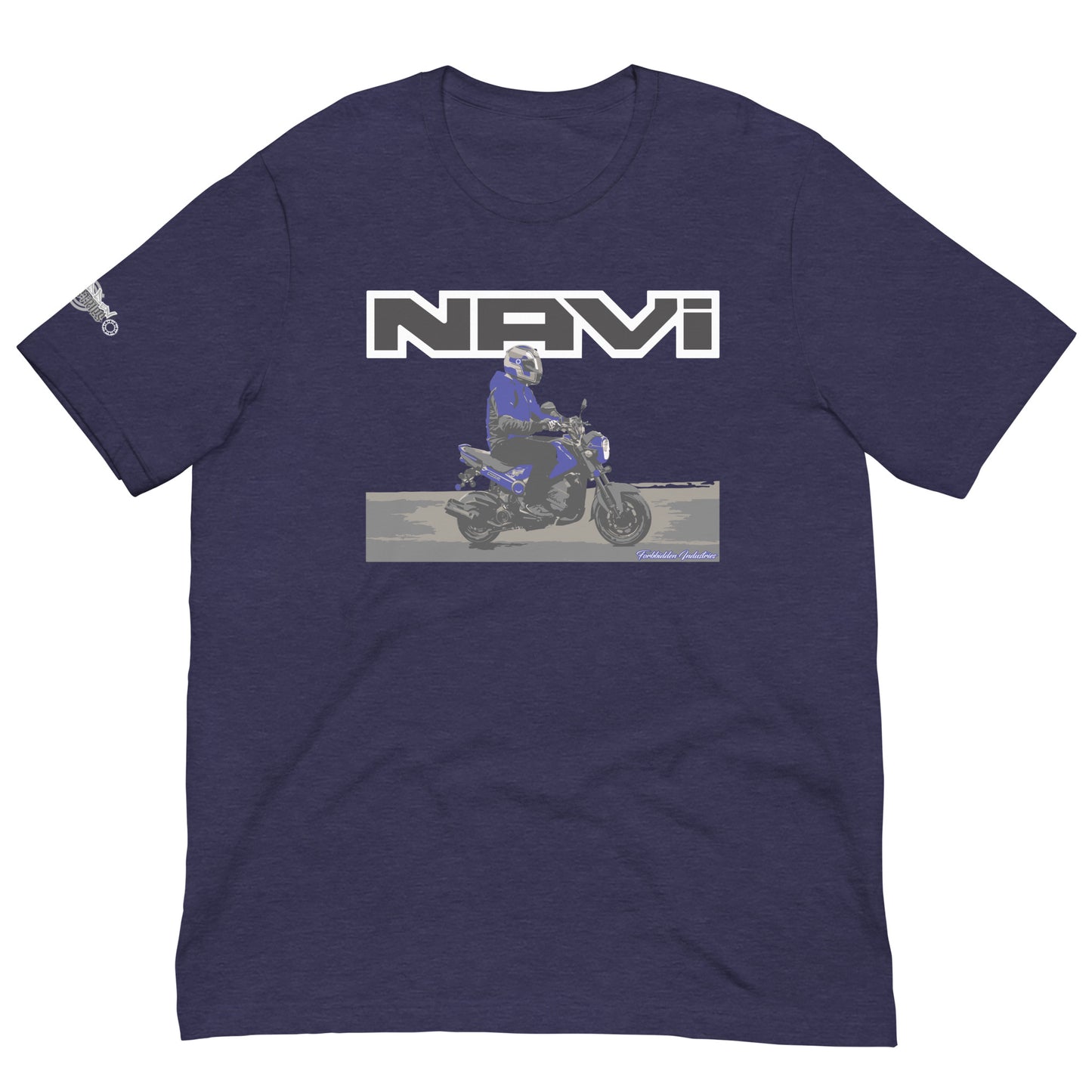 Blue Honda Navi Motorcycle rolling t-shirt