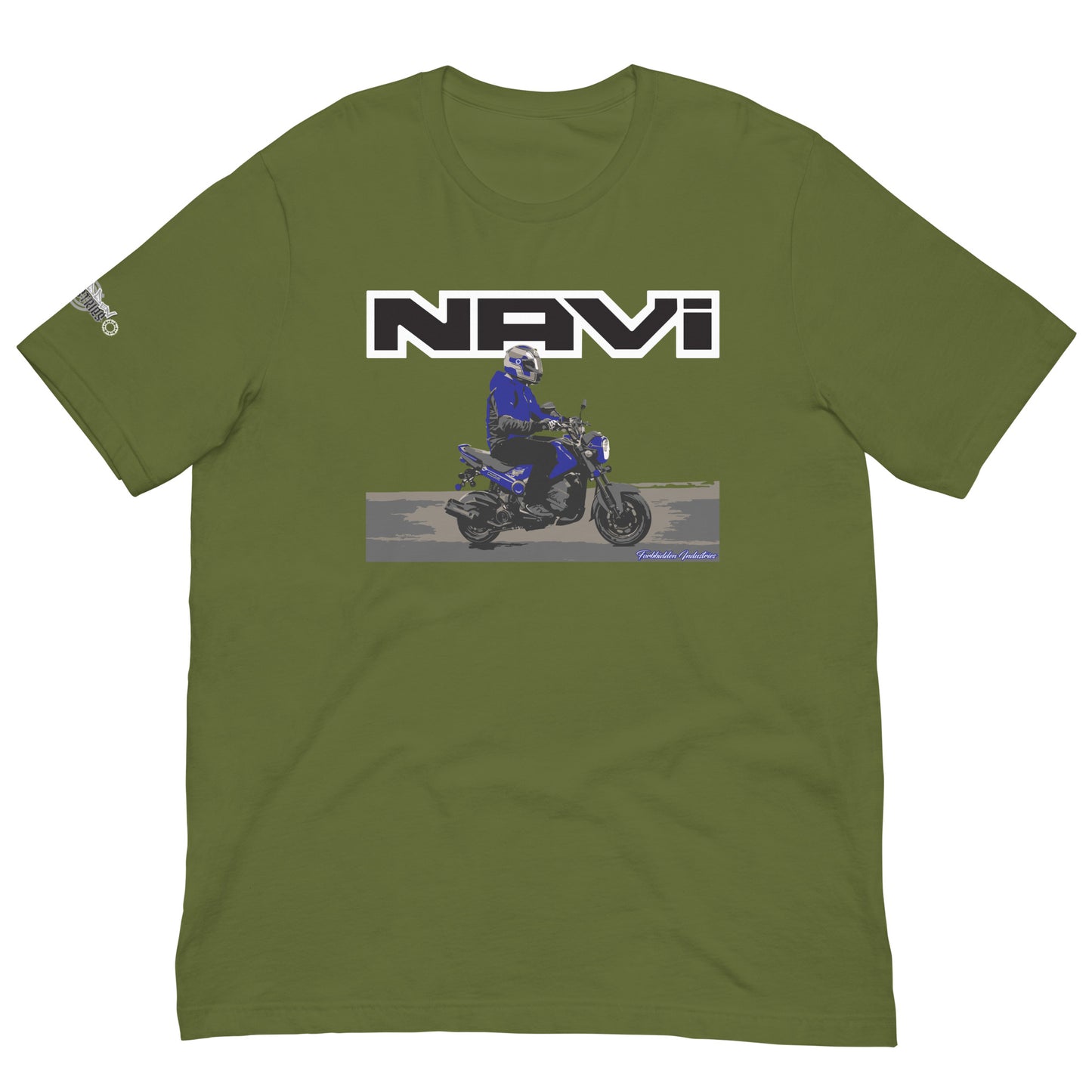 Blue Honda Navi Motorcycle rolling t-shirt