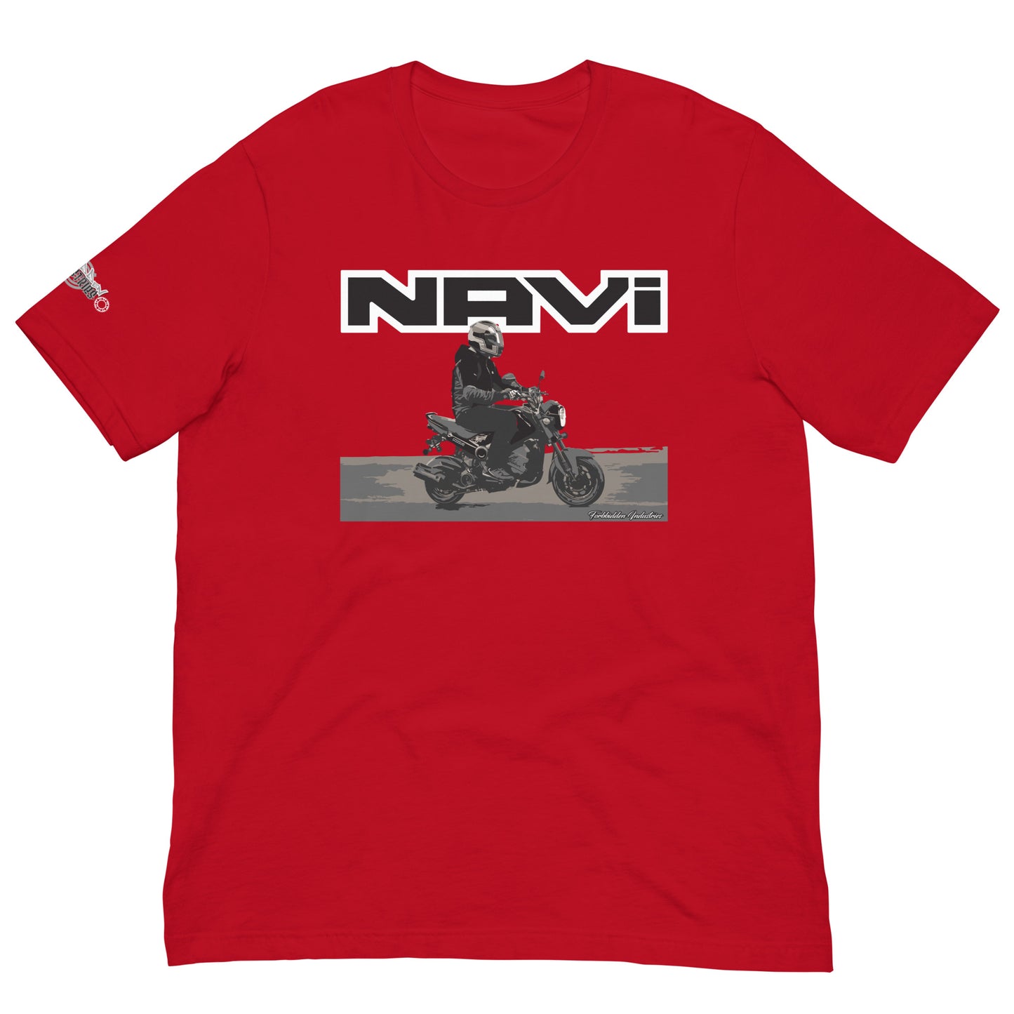 Black Honda Navi Motorcycle rolling T-shirt